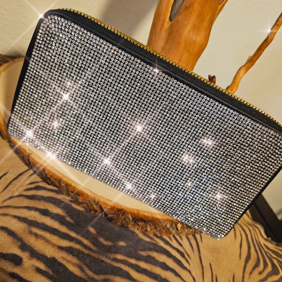 Rhinestone Embellished Wallet/ Checkbook  Holder NWT 2 Colors Avail. Priced each - Picture 3 of 14